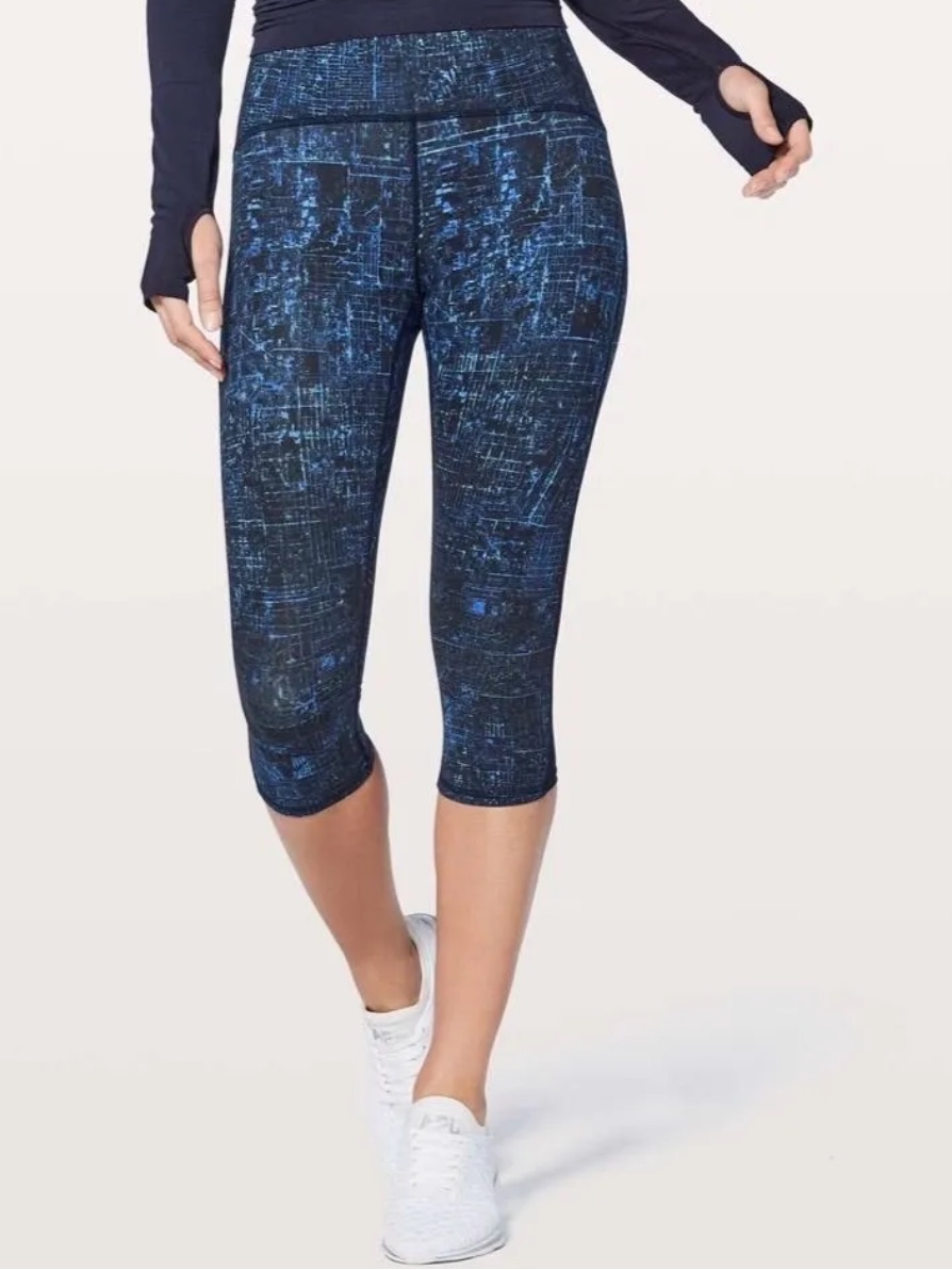 Lululemon Train Times Crop 17" City Lights Multi Black / Black